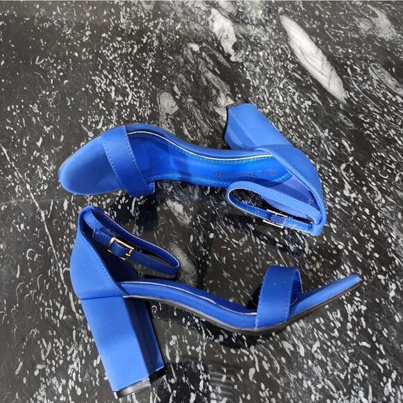 BRAND NEW SHOE LAND MADELINE-WOMENS OPEN TOE ANKLE STRAP CHUNKY BLOCK LOW HEEL - Picture 11 of 16